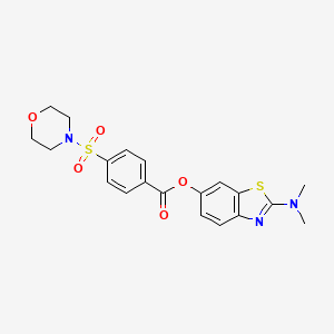 molecular formula C20H21N3O5S2 B2748672 2-(Dimethylamino)benzo[d]thiazol-6-yl 4-(morpholinosulfonyl)benzoate CAS No. 953221-82-4