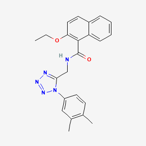 molecular formula C23H23N5O2 B2748675 N-((1-(3,4-dimethylphenyl)-1H-tetrazol-5-yl)methyl)-2-ethoxy-1-naphthamide CAS No. 897622-44-5