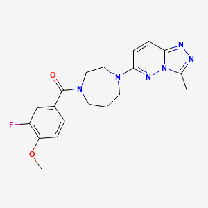 (3-Fluoro-4-methoxyphenyl)-[4-(3-methyl-[1,2,4]triazolo[4,3-b]pyridazin-6-yl)-1,4-diazepan-1-yl]methanone