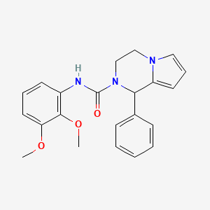 molecular formula C22H23N3O3 B2748688 N-(2,3-dimethoxyphenyl)-1-phenyl-3,4-dihydropyrrolo[1,2-a]pyrazine-2(1H)-carboxamide CAS No. 900001-31-2