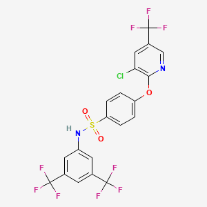 N-(3,5-Bis(trifluoromethyl)phenyl)-4-((3-chloro-5-(trifluoromethyl)-2-pyridinyl)oxy)benzenesulfonamide
