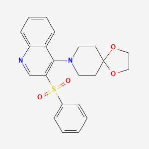 8-[3-(Benzenesulfonyl)quinolin-4-yl]-1,4-dioxa-8-azaspiro[4.5]decane