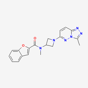 molecular formula C19H18N6O2 B2748697 N-methyl-N-(1-(3-methyl-[1,2,4]triazolo[4,3-b]pyridazin-6-yl)azetidin-3-yl)benzofuran-2-carboxamide CAS No. 2309804-47-3