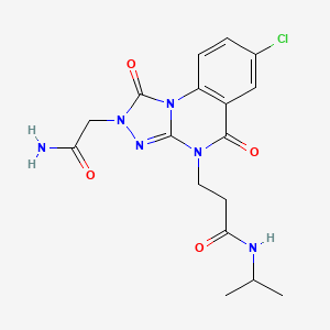 molecular formula C17H19ClN6O4 B2748699 3-[2-(carbamoylmethyl)-7-chloro-1,5-dioxo-1H,2H,4H,5H-[1,2,4]triazolo[4,3-a]quinazolin-4-yl]-N-(propan-2-yl)propanamide CAS No. 1112434-42-0