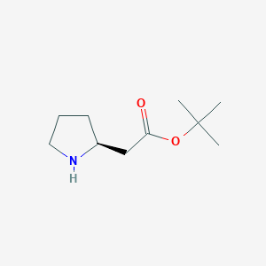 molecular formula C10H19NO2 B027487 (S)-tert-butyl 2-(pyrrolidin-2-yl)acetate CAS No. 104553-43-7