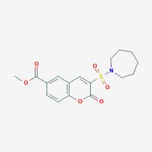 molecular formula C17H19NO6S B2748728 methyl 3-(azepan-1-ylsulfonyl)-2-oxo-2H-chromene-6-carboxylate CAS No. 950281-71-7