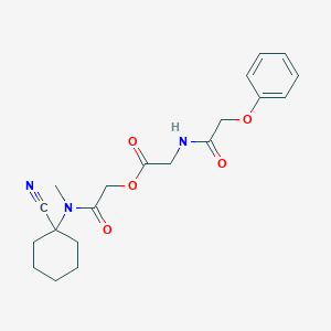 molecular formula C20H25N3O5 B2748733 [(1-Cyanocyclohexyl)(methyl)carbamoyl]methyl 2-(2-phenoxyacetamido)acetate CAS No. 1211756-18-1