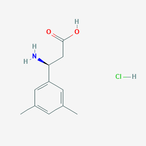 molecular formula C11H16ClNO2 B2748735 (3S)-3-amino-3-(3,5-dimethylphenyl)propanoic acid hydrochloride CAS No. 2225126-95-2