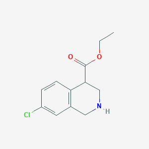 molecular formula C12H14ClNO2 B2748737 Ethyl 7-chloro-1,2,3,4-tetrahydroisoquinoline-4-carboxylate CAS No. 2248394-85-4