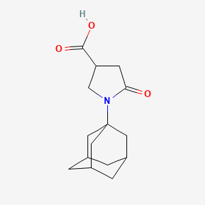 molecular formula C15H21NO3 B2748738 1-Adamantanyl-5-oxopyrrolidine-3-carboxylic acid CAS No. 180258-76-8