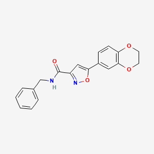 N-benzyl-5-(2,3-dihydro-1,4-benzodioxin-6-yl)-1,2-oxazole-3-carboxamide