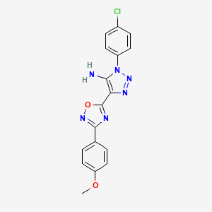 1-(4-chlorophenyl)-4-[3-(4-methoxyphenyl)-1,2,4-oxadiazol-5-yl]-1H-1,2,3-triazol-5-amine
