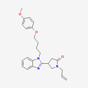 1-allyl-4-(1-(4-(4-methoxyphenoxy)butyl)-1H-benzo[d]imidazol-2-yl)pyrrolidin-2-one