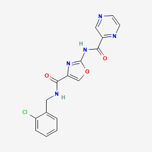 N-(2-chlorobenzyl)-2-(pyrazine-2-carboxamido)oxazole-4-carboxamide