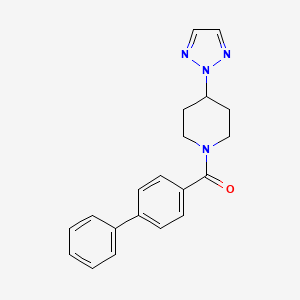 molecular formula C20H20N4O B2748799 (4-(2H-1,2,3-triazol-2-yl)piperidin-1-yl)([1,1'-biphenyl]-4-yl)methanone CAS No. 2034320-17-5