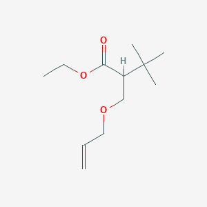 molecular formula C12H22O3 B2748815 Ethyl 3,3-dimethyl-2-(prop-2-enoxymethyl)butanoate CAS No. 2247102-43-6