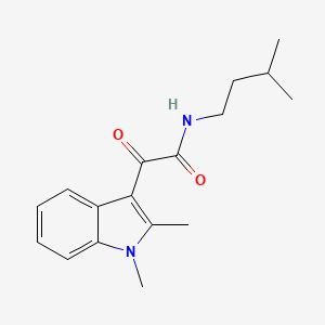 molecular formula C17H22N2O2 B2748845 2-(1,2-dimethyl-1H-indol-3-yl)-N-(3-methylbutyl)-2-oxoacetamide CAS No. 862814-41-3