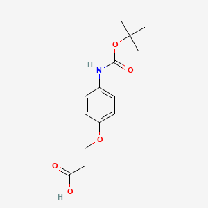 molecular formula C14H19NO5 B2748876 3-(4-tert-Butoxycarbonylaminophenoxy)propionic acid CAS No. 350699-64-8