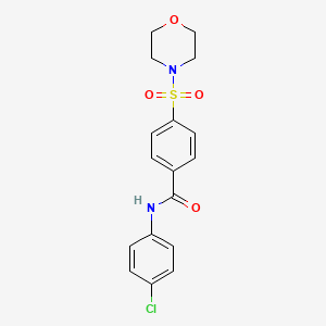 molecular formula C17H17ClN2O4S B2748898 N-(4-chlorophenyl)-4-(morpholine-4-sulfonyl)benzamide CAS No. 313403-43-9
