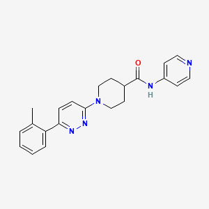 molecular formula C22H23N5O B2748938 N-(pyridin-4-yl)-1-(6-(o-tolyl)pyridazin-3-yl)piperidine-4-carboxamide CAS No. 1105219-13-3