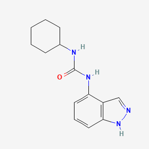 molecular formula C14H18N4O B2748948 1-cyclohexyl-3-(1H-indazol-4-yl)urea CAS No. 860650-79-9