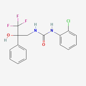 molecular formula C16H14ClF3N2O2 B2748983 1-(2-Chlorophenyl)-3-(3,3,3-trifluoro-2-hydroxy-2-phenylpropyl)urea CAS No. 1351649-70-1