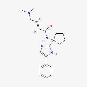 molecular formula C20H26N4O B2748993 (E)-4-(Dimethylamino)-N-[1-(5-phenyl-1H-imidazol-2-yl)cyclopentyl]but-2-enamide CAS No. 2411335-96-9