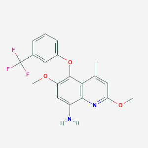 molecular formula C19H17F3N2O3 B027490 2,6-Dimethoxy-4-methyl-5-[3-(trifluoromethyl)phenoxy]quinolin-8-amine CAS No. 106635-86-3