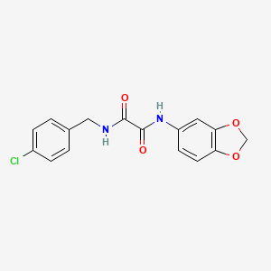 molecular formula C16H13ClN2O4 B2749006 N-(2H-1,3-BENZODIOXOL-5-YL)-N'-[(4-CHLOROPHENYL)METHYL]ETHANEDIAMIDE CAS No. 433244-94-1