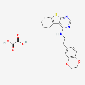 molecular formula C22H23N3O6S B2749012 N-(2-(2,3-dihydrobenzo[b][1,4]dioxin-6-yl)ethyl)-5,6,7,8-tetrahydrobenzo[4,5]thieno[2,3-d]pyrimidin-4-amine oxalate CAS No. 317328-54-4