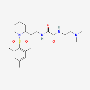 molecular formula C22H36N4O4S B2749029 N1-(2-(dimethylamino)ethyl)-N2-(2-(1-(mesitylsulfonyl)piperidin-2-yl)ethyl)oxalamide CAS No. 898415-56-0