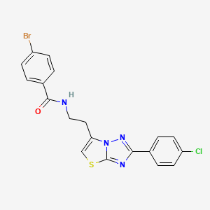 4-bromo-N-(2-(2-(4-chlorophenyl)thiazolo[3,2-b][1,2,4]triazol-6-yl)ethyl)benzamide