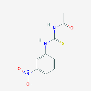 molecular formula C9H9N3O3S B2749083 N-{[(3-nitrophenyl)amino]carbonothioyl}acetamide CAS No. 14184-95-3