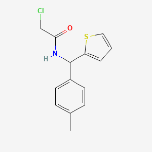 molecular formula C14H14ClNOS B2749084 2-chloro-N-[(4-methylphenyl)(thiophen-2-yl)methyl]acetamide CAS No. 847744-31-4