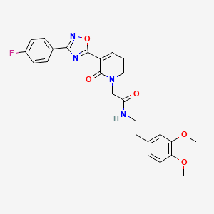 N-[2-(3,4-dimethoxyphenyl)ethyl]-2-[3-[3-(4-fluorophenyl)-1,2,4-oxadiazol-5-yl]-2-oxopyridin-1(2H)-yl]acetamide