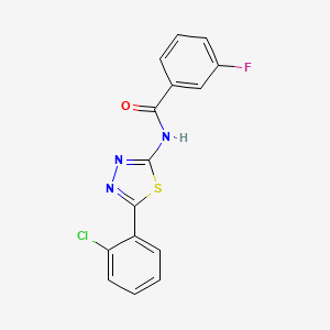 N-(5-(2-chlorophenyl)-1,3,4-thiadiazol-2-yl)-3-fluorobenzamide