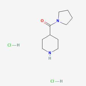 molecular formula C10H20Cl2N2O B2749093 Piperidin-4-yl(pyrrolidin-1-yl)methanone;dihydrochloride CAS No. 2375268-14-5