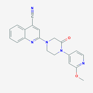 2-[4-(2-Methoxypyridin-4-yl)-3-oxopiperazin-1-yl]quinoline-4-carbonitrile