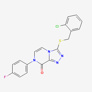 3-[(2-chlorobenzyl)thio]-7-(4-fluorophenyl)[1,2,4]triazolo[4,3-a]pyrazin-8(7H)-one