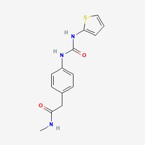 molecular formula C14H15N3O2S B2749129 N-methyl-2-(4-(3-(thiophen-2-yl)ureido)phenyl)acetamide CAS No. 1209872-02-5