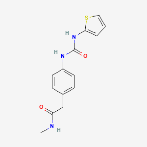 N-methyl-2-(4-(3-(thiophen-2-yl)ureido)phenyl)acetamide