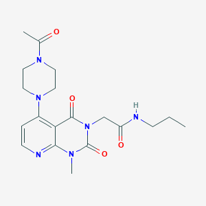 2-(5-(4-acetylpiperazin-1-yl)-1-methyl-2,4-dioxo-1,2-dihydropyrido[2,3-d]pyrimidin-3(4H)-yl)-N-propylacetamide