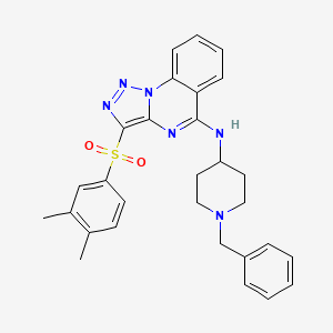N-(1-benzylpiperidin-4-yl)-3-[(3,4-dimethylphenyl)sulfonyl][1,2,3]triazolo[1,5-a]quinazolin-5-amine