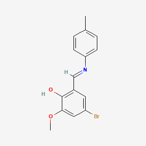4-Bromo-2-methoxy-6-{[(4-methylphenyl)imino]methyl}benzenol