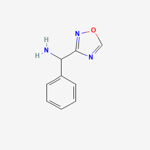 molecular formula C9H9N3O B2749158 1,2,4-Oxadiazol-3-yl(phenyl)methanamine CAS No. 1155531-82-0