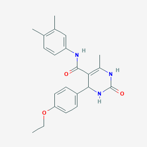 molecular formula C22H25N3O3 B2749160 N-(3,4-dimethylphenyl)-4-(4-ethoxyphenyl)-6-methyl-2-oxo-1,2,3,4-tetrahydropyrimidine-5-carboxamide CAS No. 941948-07-8