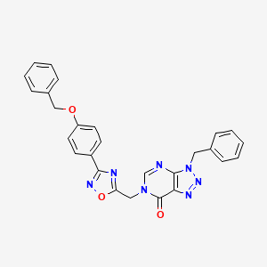 3-benzyl-6-((3-(4-(benzyloxy)phenyl)-1,2,4-oxadiazol-5-yl)methyl)-3H-[1,2,3]triazolo[4,5-d]pyrimidin-7(6H)-one