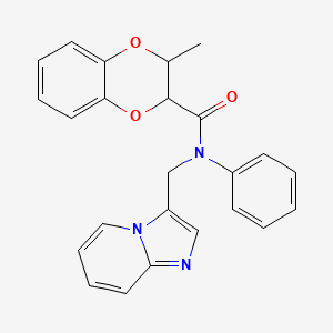 molecular formula C24H21N3O3 B2749168 N-(imidazo[1,2-a]pyridin-3-ylmethyl)-3-methyl-N-phenyl-2,3-dihydrobenzo[b][1,4]dioxine-2-carboxamide CAS No. 1797599-61-1