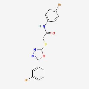 N-(4-bromophenyl)-2-{[5-(3-bromophenyl)-1,3,4-oxadiazol-2-yl]thio}acetamide