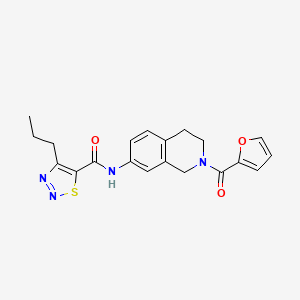 N-(2-(furan-2-carbonyl)-1,2,3,4-tetrahydroisoquinolin-7-yl)-4-propyl-1,2,3-thiadiazole-5-carboxamide